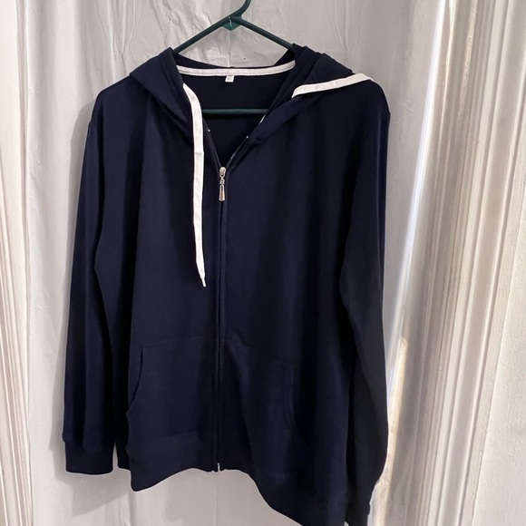 BLUE lightweight zip up hooded jacket size xl - Picture 1 of 3